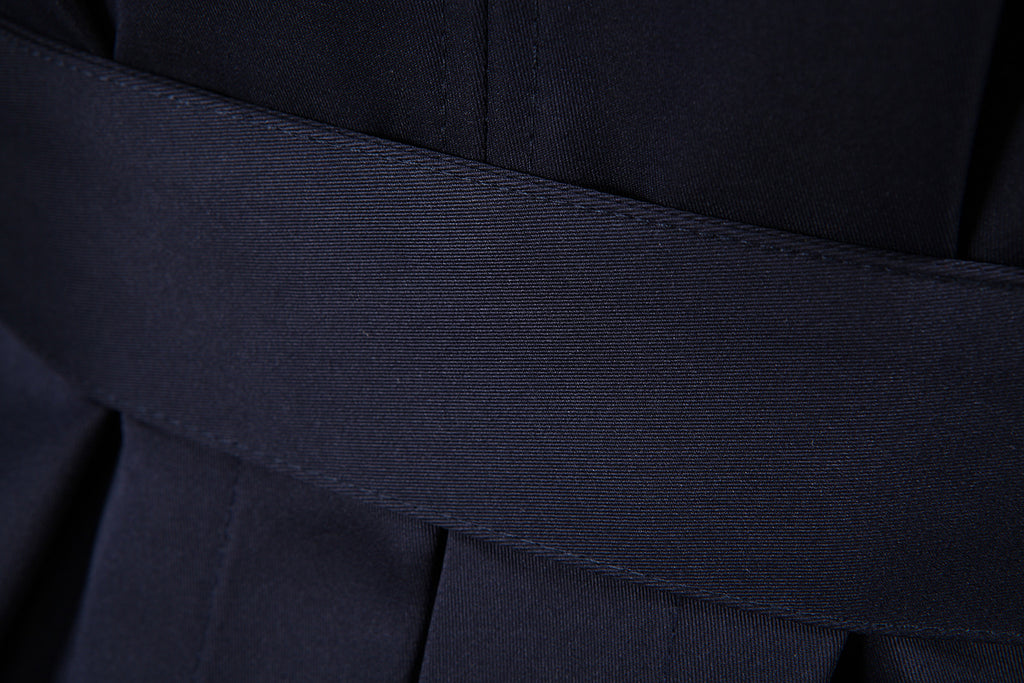 Trench coat largo con cinturón – cortaviento y doble botonadura para primavera y otoño