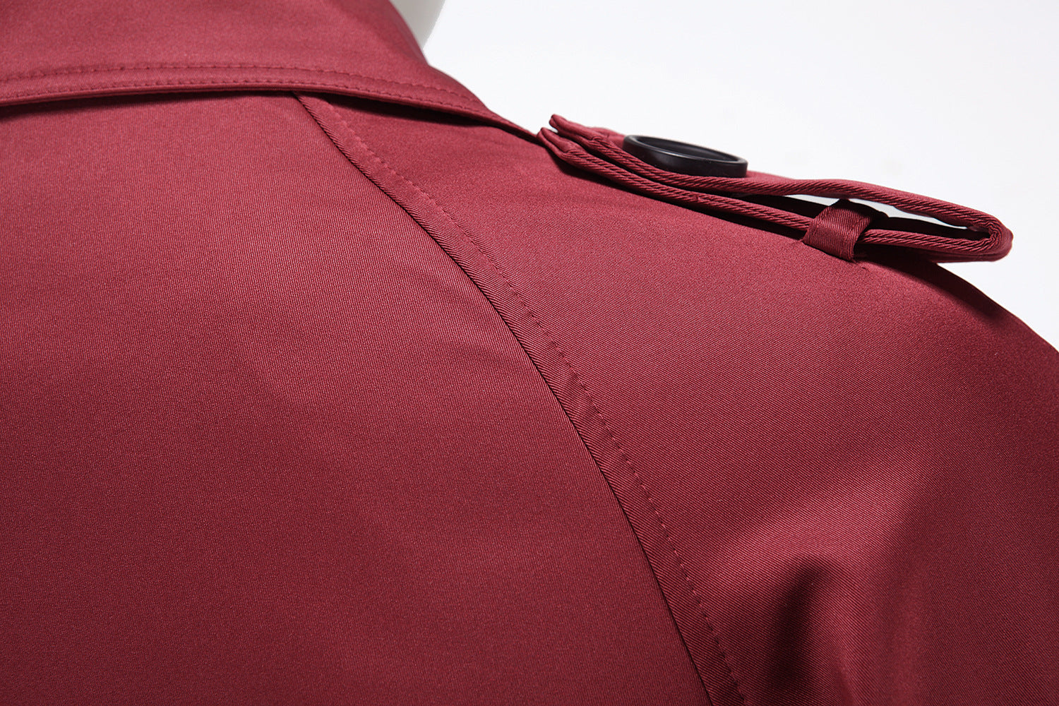 Trench coat largo con cinturón – cortaviento y doble botonadura para primavera y otoño