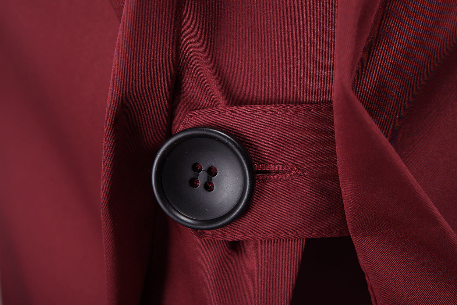 Trench coat largo con cinturón – cortaviento y doble botonadura para primavera y otoño