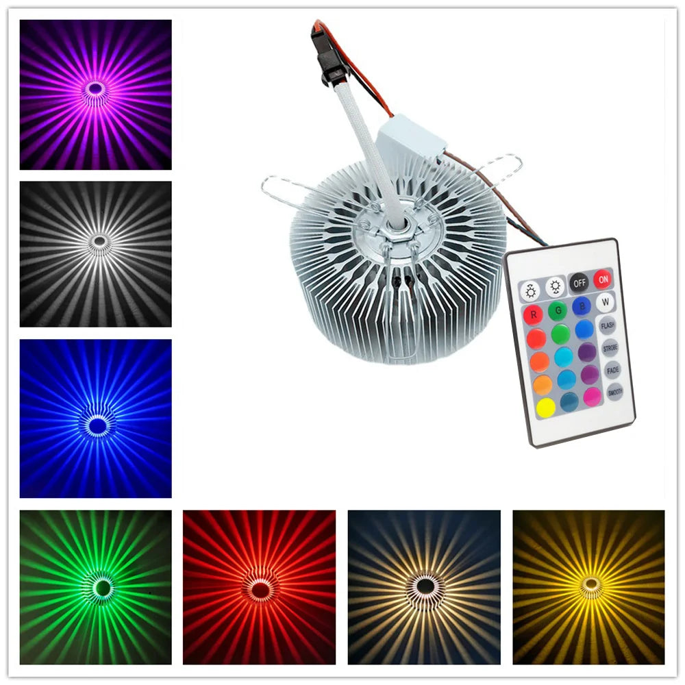 Lámparas LED coloridas 3W – apliques para living, pasillos y exteriores