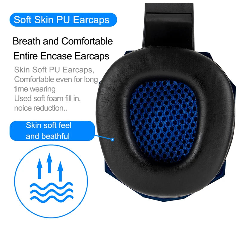 Auriculares gaming con cable – micrófono y luces LED para PC, PS4, PS5 y Xbox