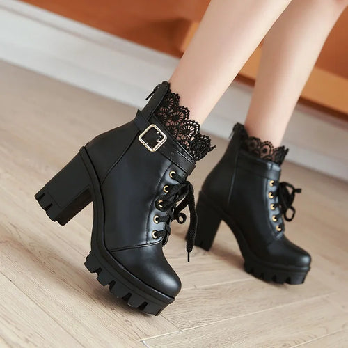 Botas mujer invierno – tacón grueso, plataforma y diseño impermeable