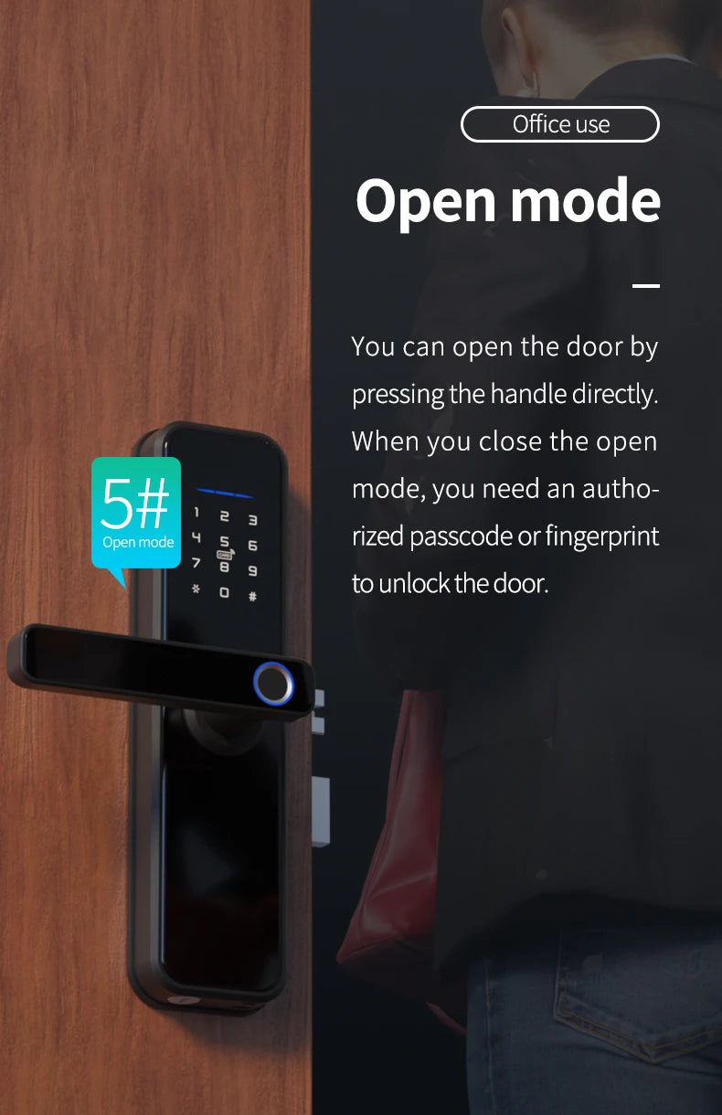 Cerradura inteligente Tuya X7 – WiFi, impermeable y kit electrónico para puerta