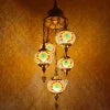 Lámpara colgante turca de lujo – gran candelabro de vidrio artístico