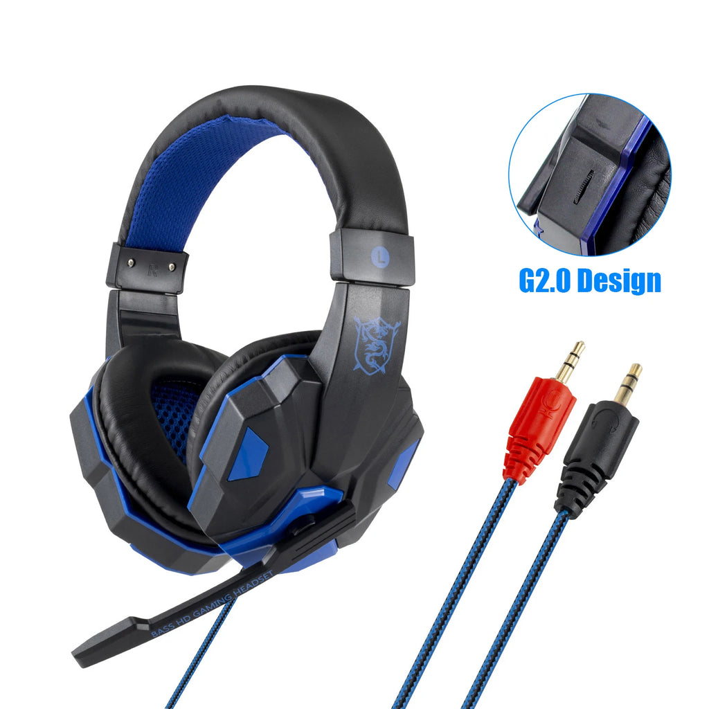Auriculares gaming con cable – micrófono y luces LED para PC, PS4, PS5 y Xbox