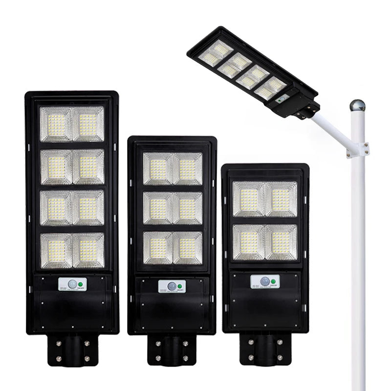 Luz solar LED para calle – alta potencia 200W-300W, sensor radar y control automático