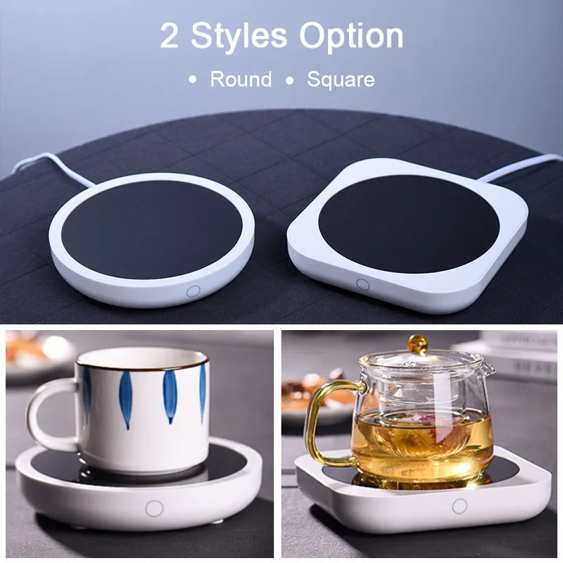 Calentador de Tazas Nuevo - Para Leche, Té, Tetera - Placa Caliente Eléctrica - Alta Temperatura 80°C - Para Hogar, Oficina y Escritorio