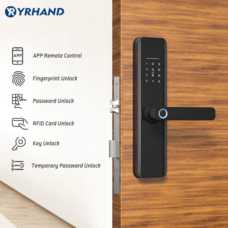 Cerradura inteligente Tuya X7 – WiFi, impermeable y kit electrónico para puerta