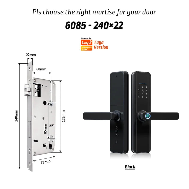 Cerradura inteligente Tuya X7 – WiFi, impermeable y kit electrónico para puerta