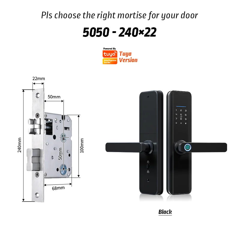 Cerradura inteligente Tuya X7 – WiFi, impermeable y kit electrónico para puerta