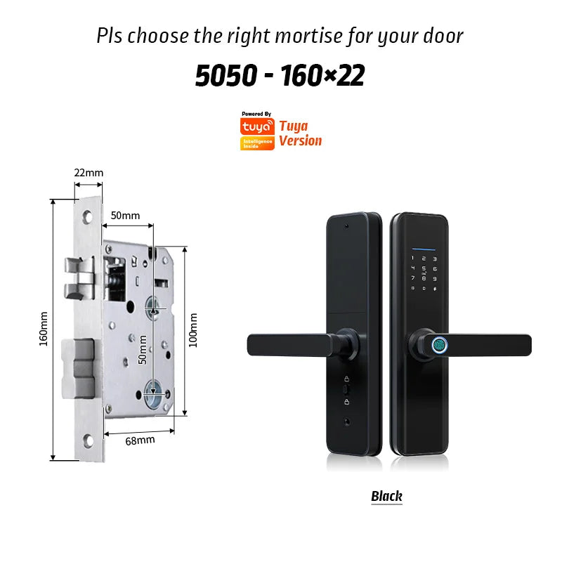 Cerradura inteligente Tuya X7 – WiFi, impermeable y kit electrónico para puerta