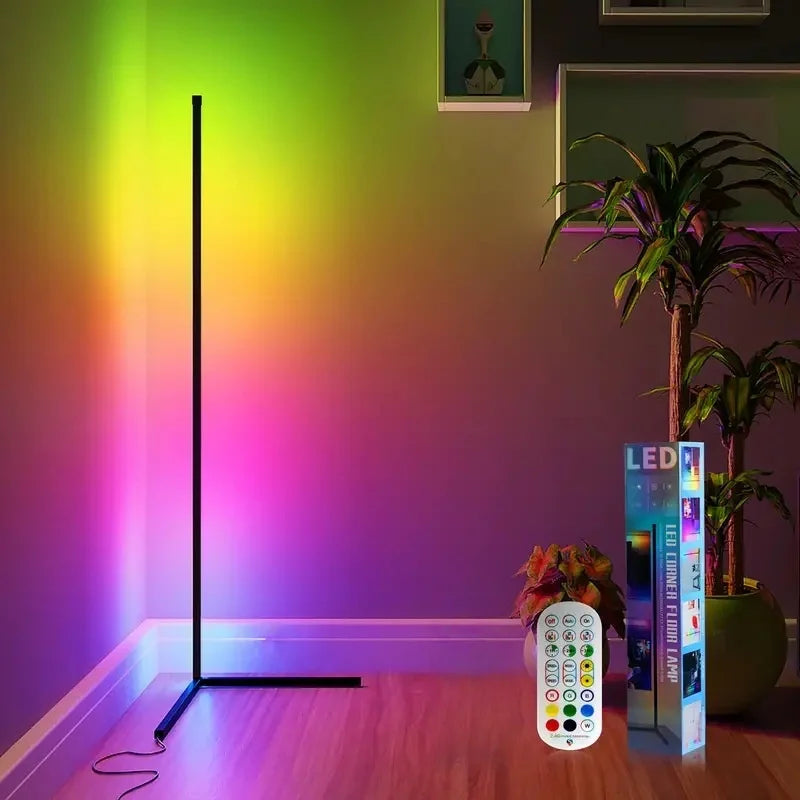 Lámpara de pie RGB para esquina – luz ambiental moderna y cambio de color