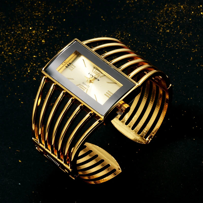 Reloj mujer de lujo – elegante con pulsera dorada y diseño sofisticado