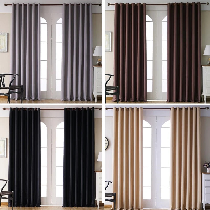 Cortinas blackout a medida 300cm – color sólido para dormitorio y living moderno