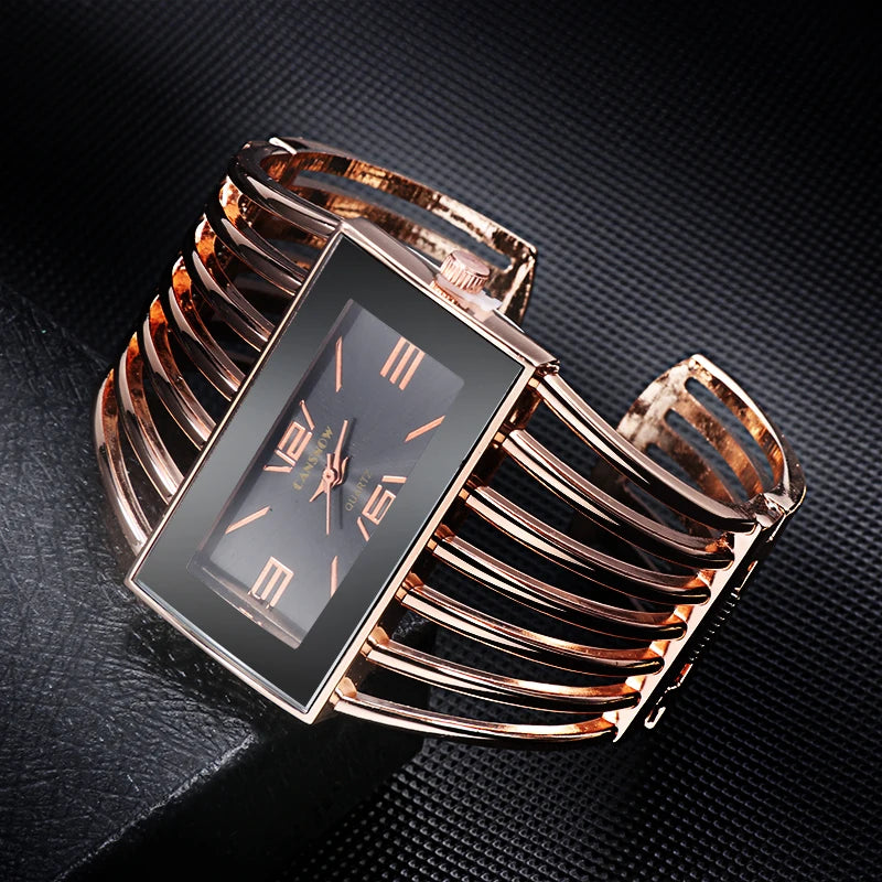 Reloj mujer de lujo – elegante con pulsera dorada y diseño sofisticado