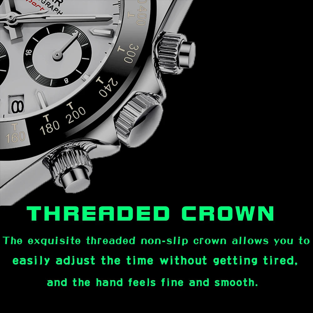 Reloj BENYAR para hombre – cronógrafo deportivo de lujo, resistente al agua y acero inoxidable
