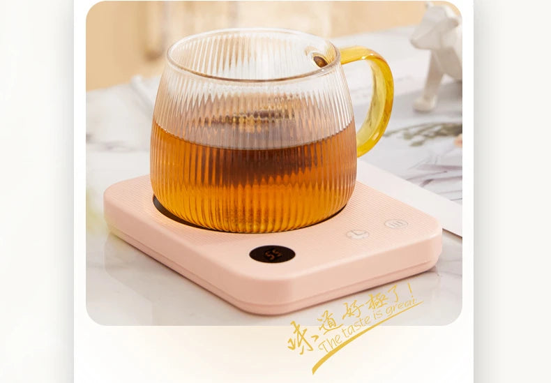Calentador de Tazas NUEVO - Posavasos Calentador - Temperatura Constante - Placa Caliente Eléctrica - Set para Leche, Té, Agua - Hogar y Oficina - Regalo Perfecto