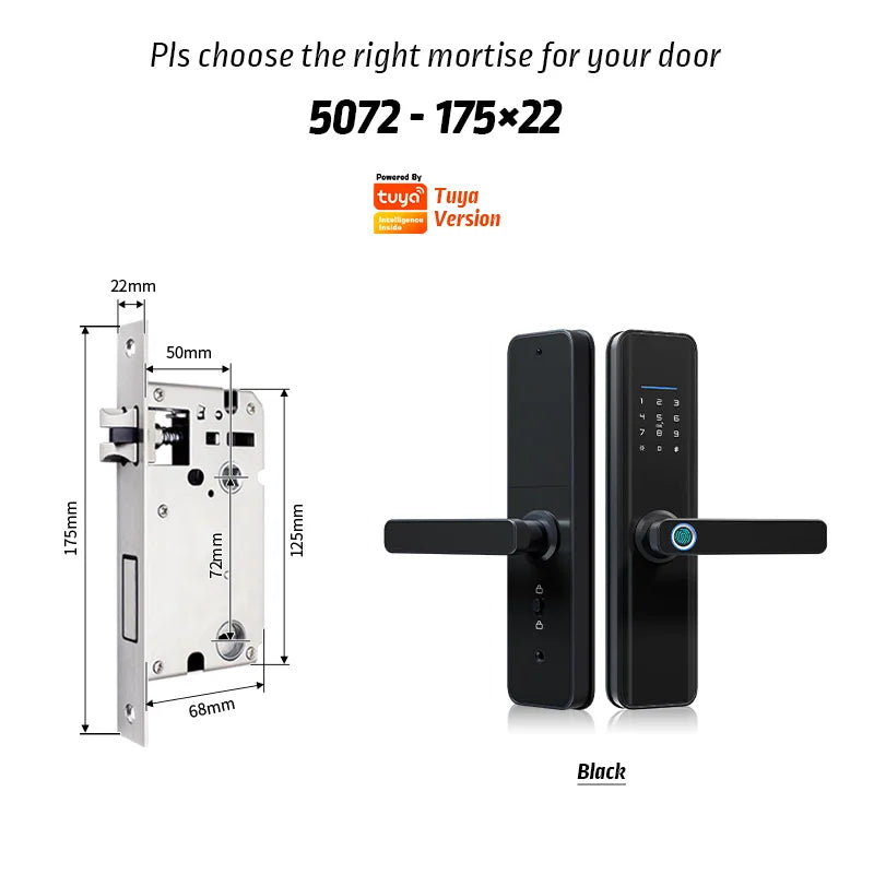 Cerradura inteligente Tuya X7 – WiFi, impermeable y kit electrónico para puerta