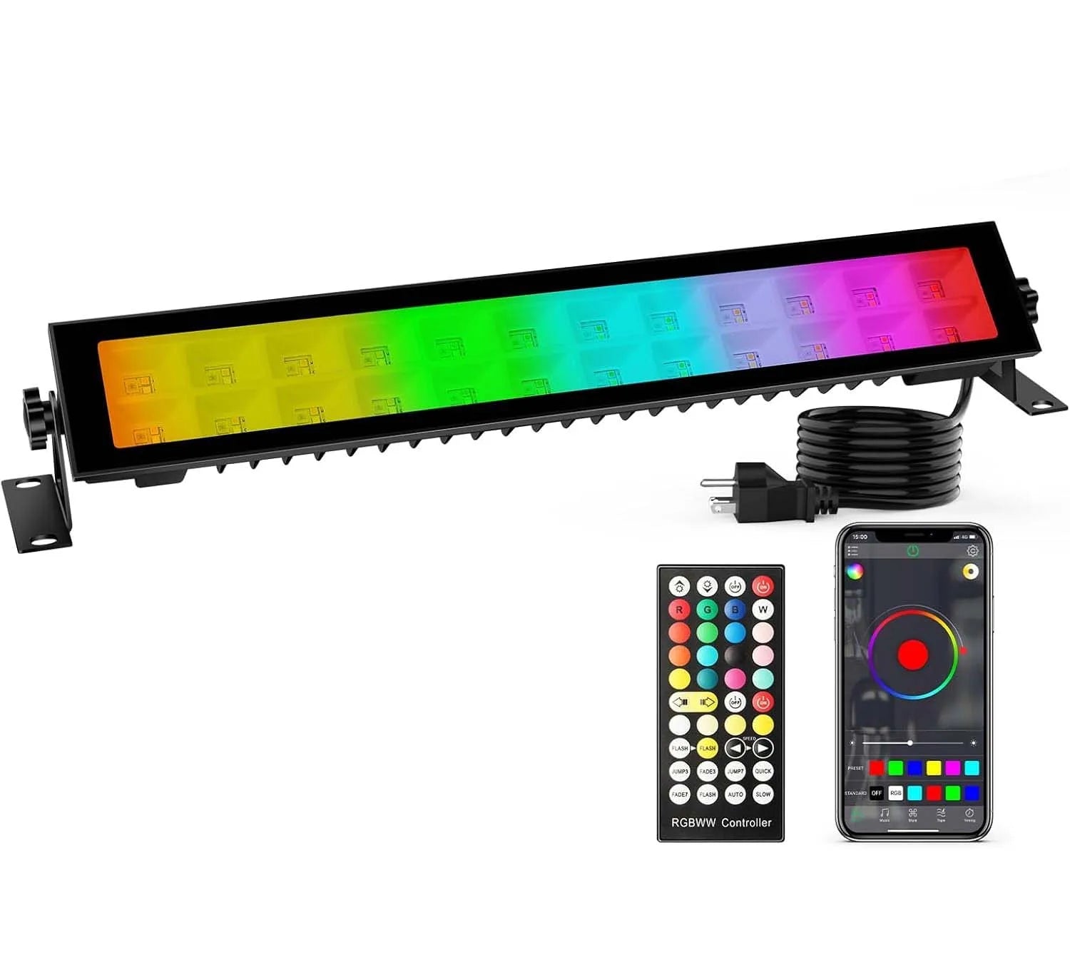 Barra LED para escenario 144W – RGB, smart, impermeable con control APP y remoto