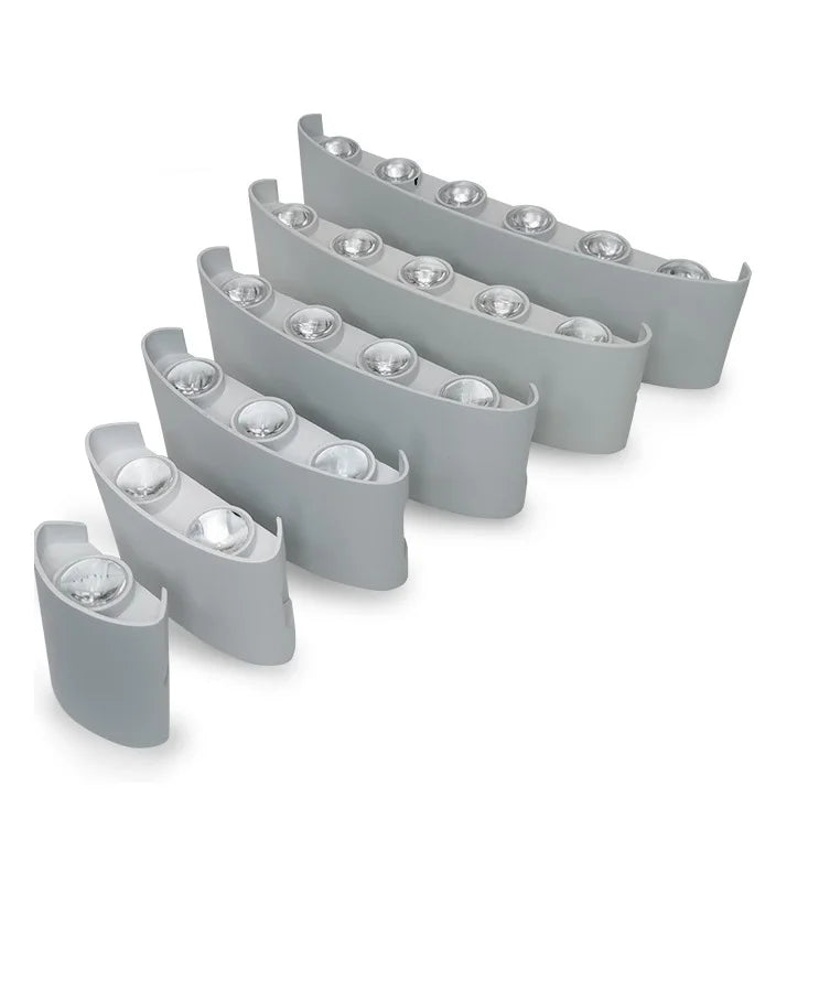 Lámpara de pared LED – aluminio moderno, IP65, blanca y negra para interior y exterior