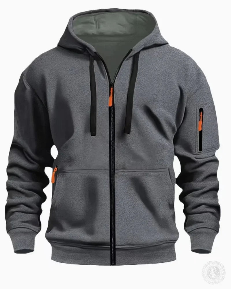 Hoodie hombre moderno – versátil con múltiples bolsillos y diseño simple