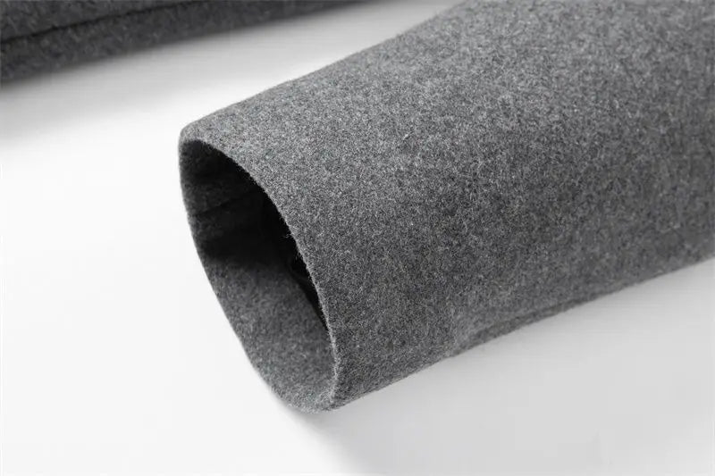 Abrigo de lana mid-length para hombre – estilo casual ejecutivo con onda moderna