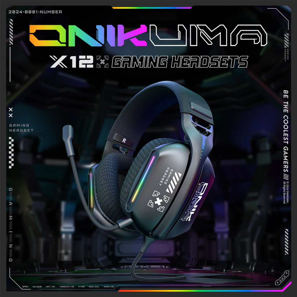 Auriculares gaming ONIKUMA X12 – con cable, cancelación de ruido y micrófono