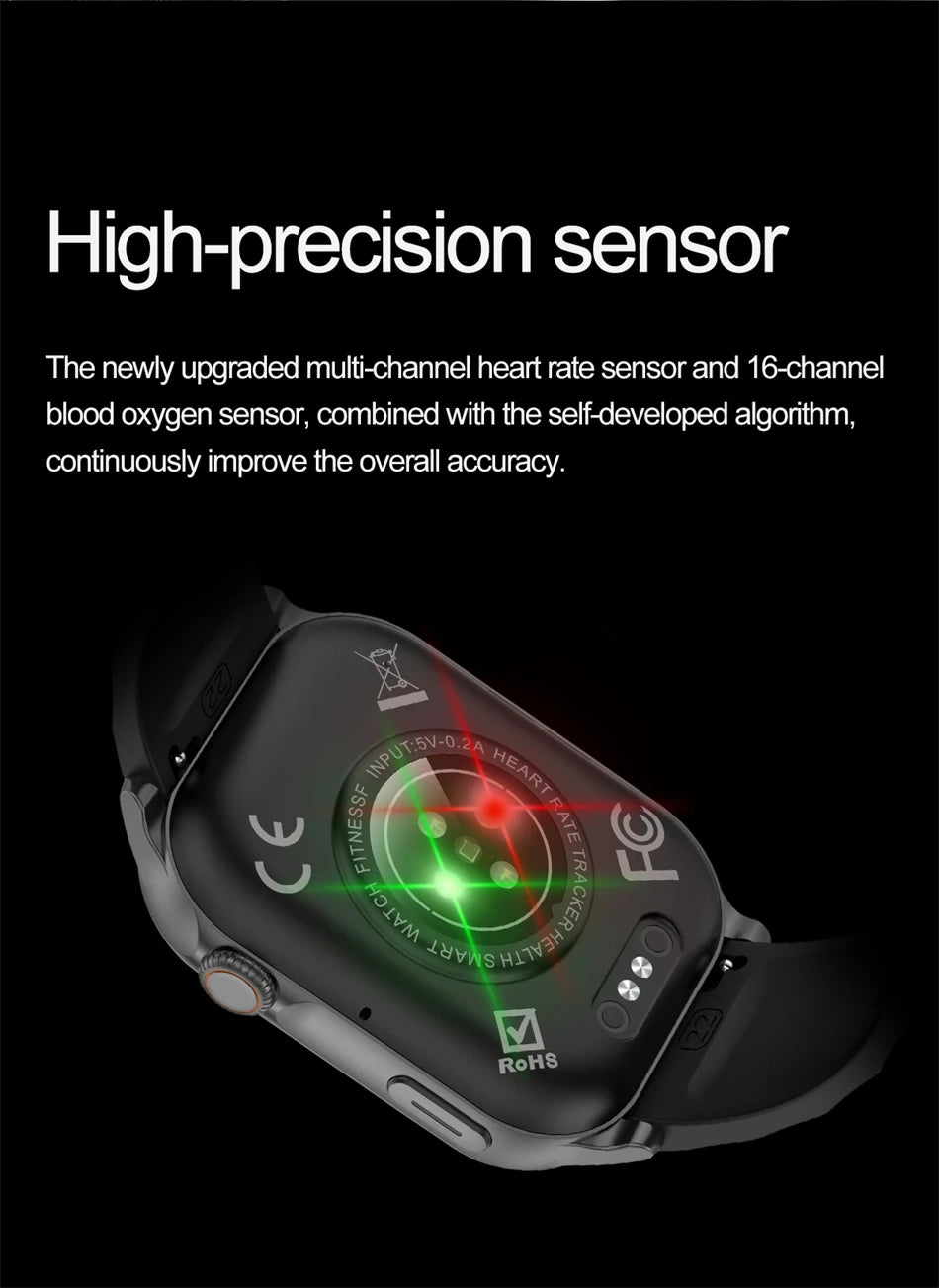 Smartwatch LIGE mujer – pantalla HD 2.01", monitor de salud y resistente al agua