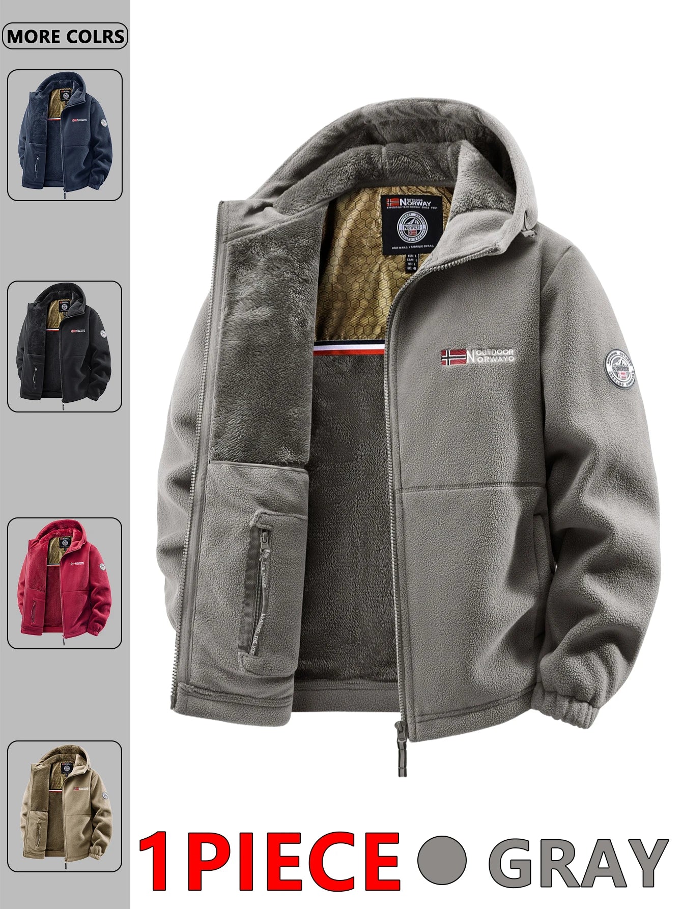 Campera con capucha hombre otoño/invierno – versátil para exterior y uso diario