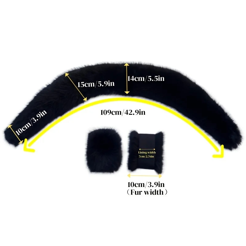 Vestido retro elegante con cuello y ribete de piel sintética – conjunto formal vintage para mujer