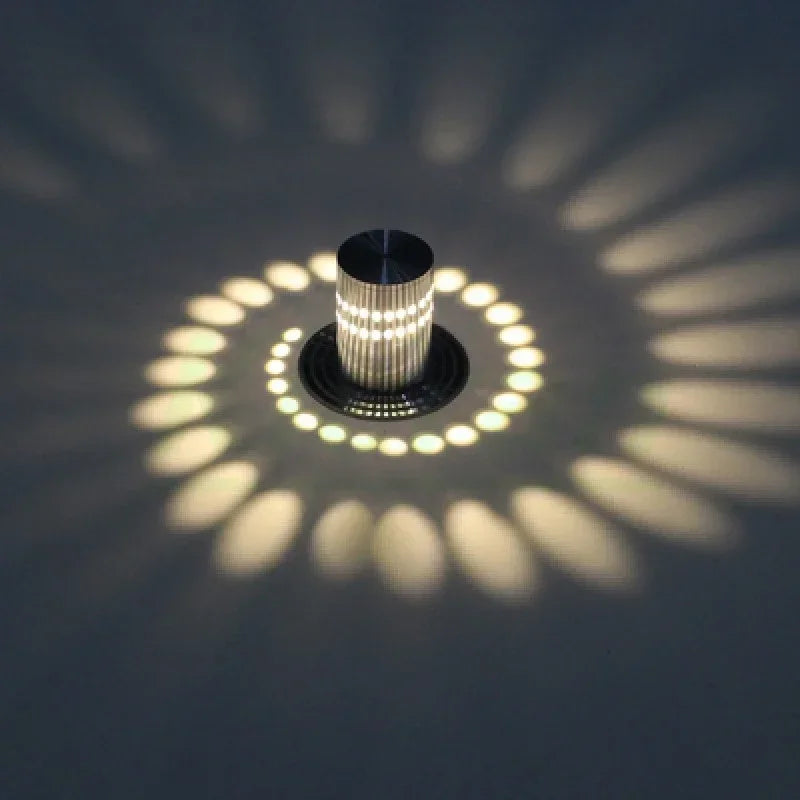 Lámpara de pared LED espiral – estilo nórdico moderno para living y dormitorio