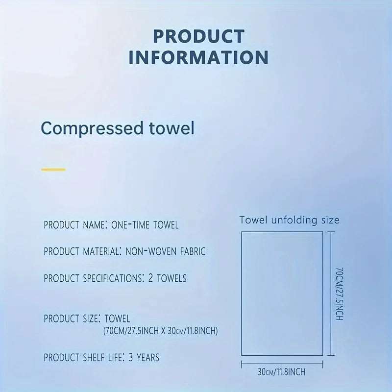 Pack 100 toallas desechables ultra absorbentes 30x70cm – suaves y portátiles