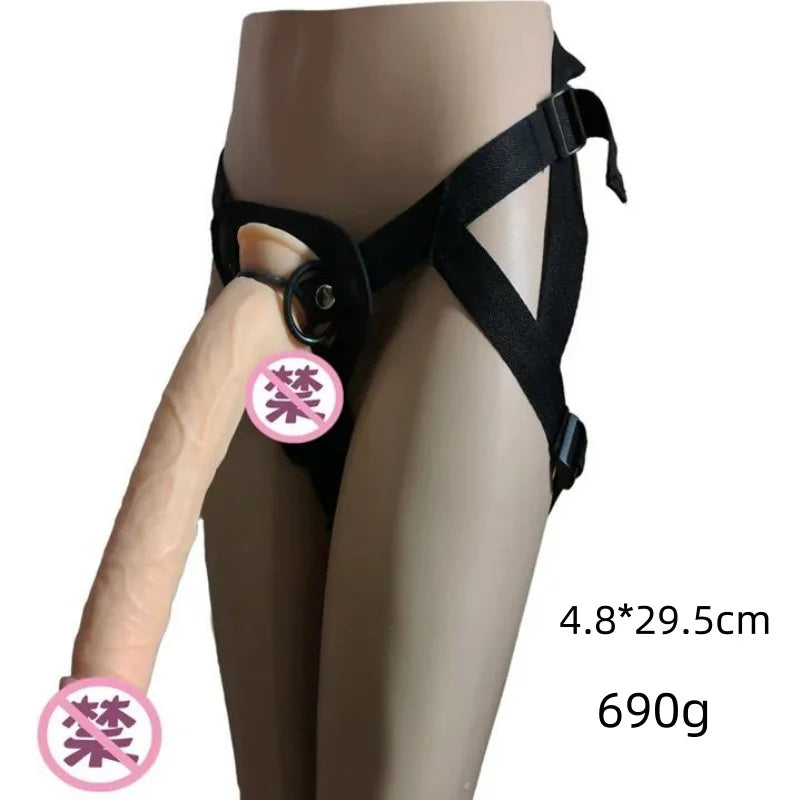 Strapon Huge Realistic Dildos Leather Harness Strap on Thick Penis with Suction Cup Adult Sex Toys for Women Lesbian Masturbator