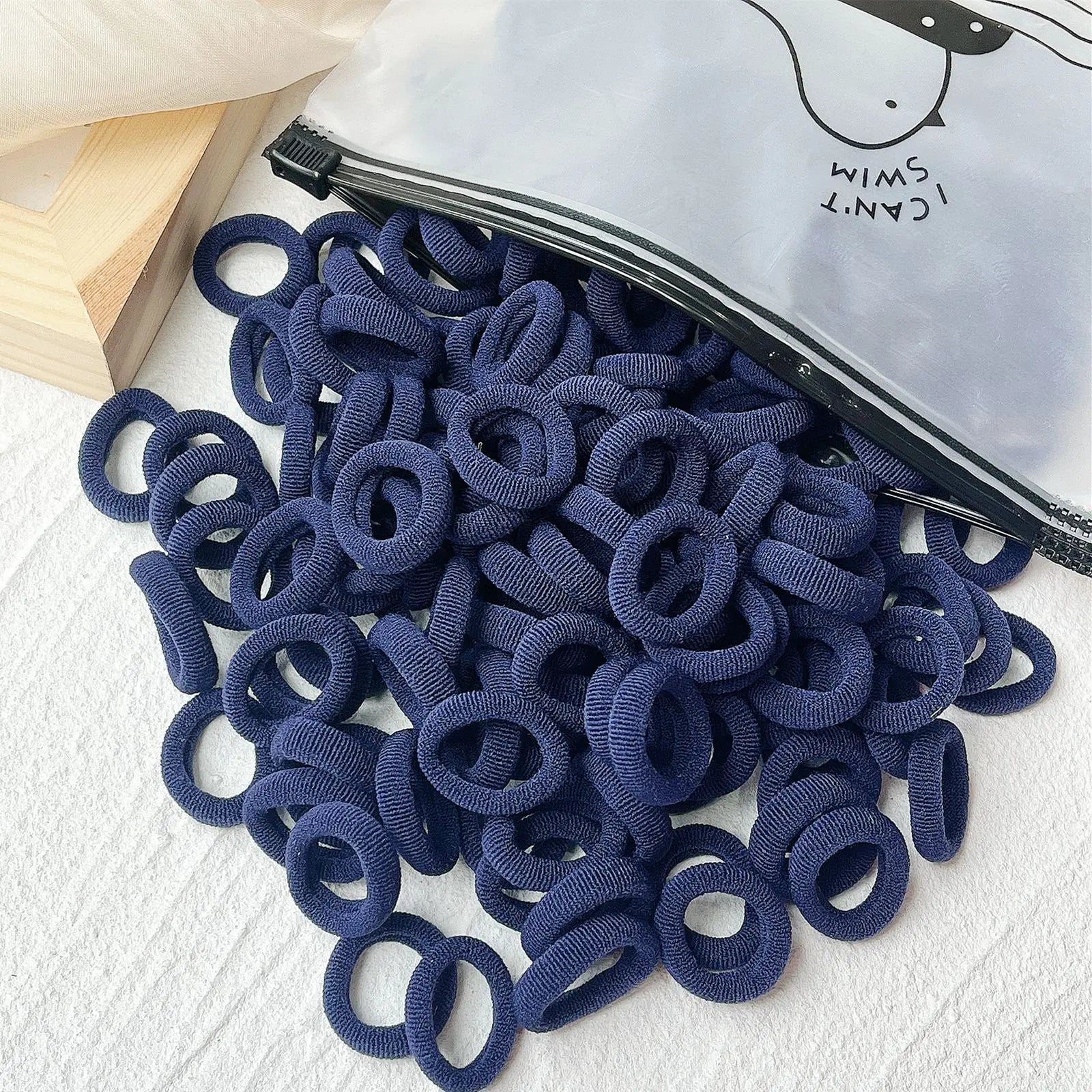 Set de 20/50 ligas elásticas para cabello – scrunchies y bandas de colores para niñas