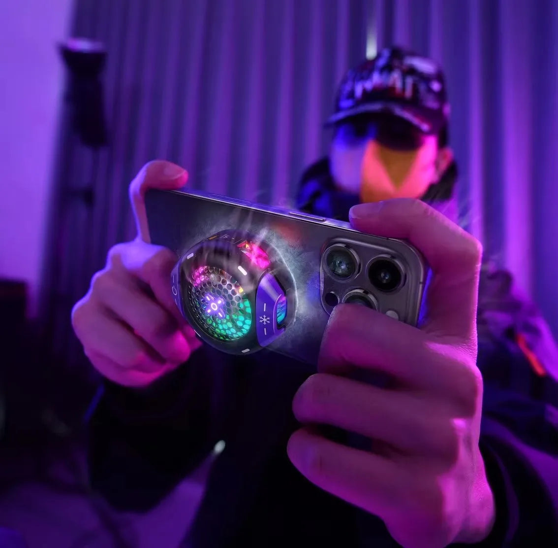 Enfriador para Teléfono Móvil Gaming - Batería Integrada - Ventilador para Teléfono - Enfriamiento Rápido - Para Juegos y Ver Videos