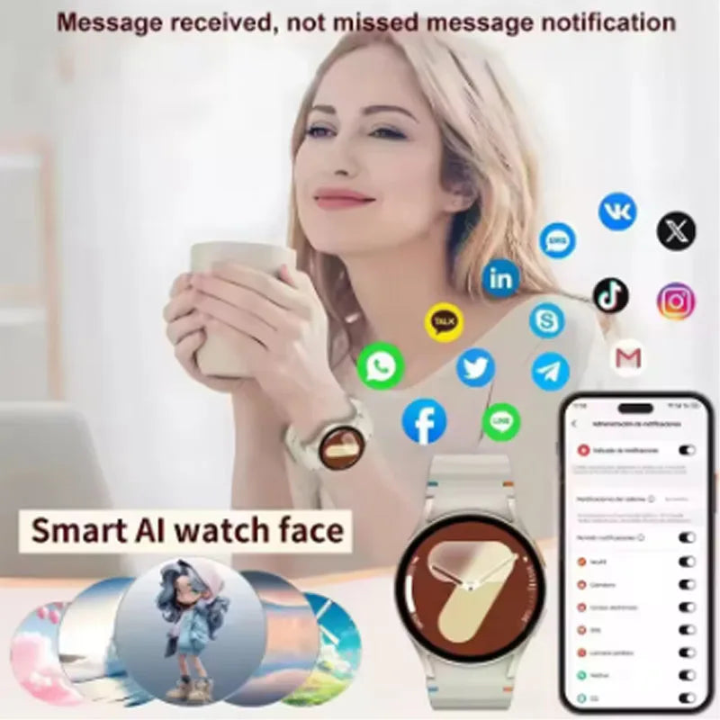 Smartwatch deportivo 1.3" – unisex, compatible con Honor Magic6, Tecno Pova 4 Pro y más