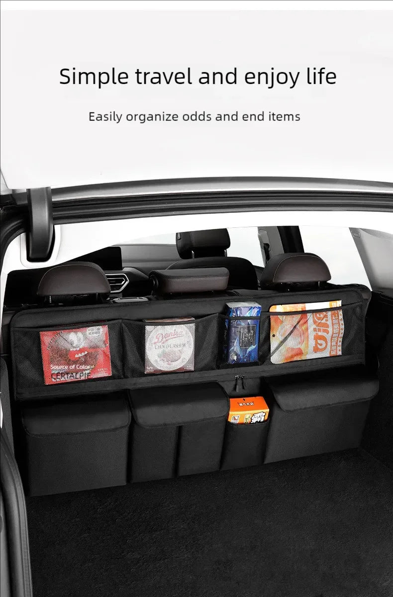 Bolsa Organizadora para Baúl de Auto y Respaldo de Asiento – Multiuso para SUV