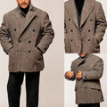 Blazer hombre marrón espiga – doble botonadura y estilo casual