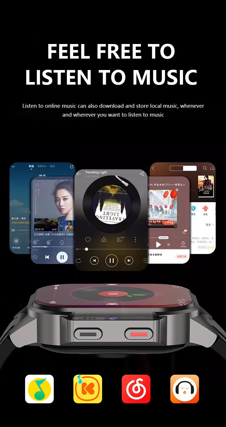 Smartwatch Android con WiFi y GPS – monitor de ritmo cardíaco, SIM y cámara HD