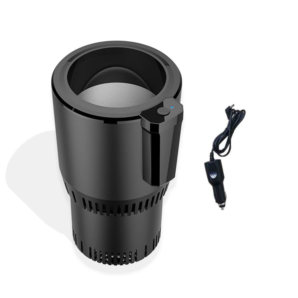 Enfriador de Bebidas para Auto DC 12V con Adaptador para Casa, Portavasos Refrigerador Eléctrico para Coche y Oficina