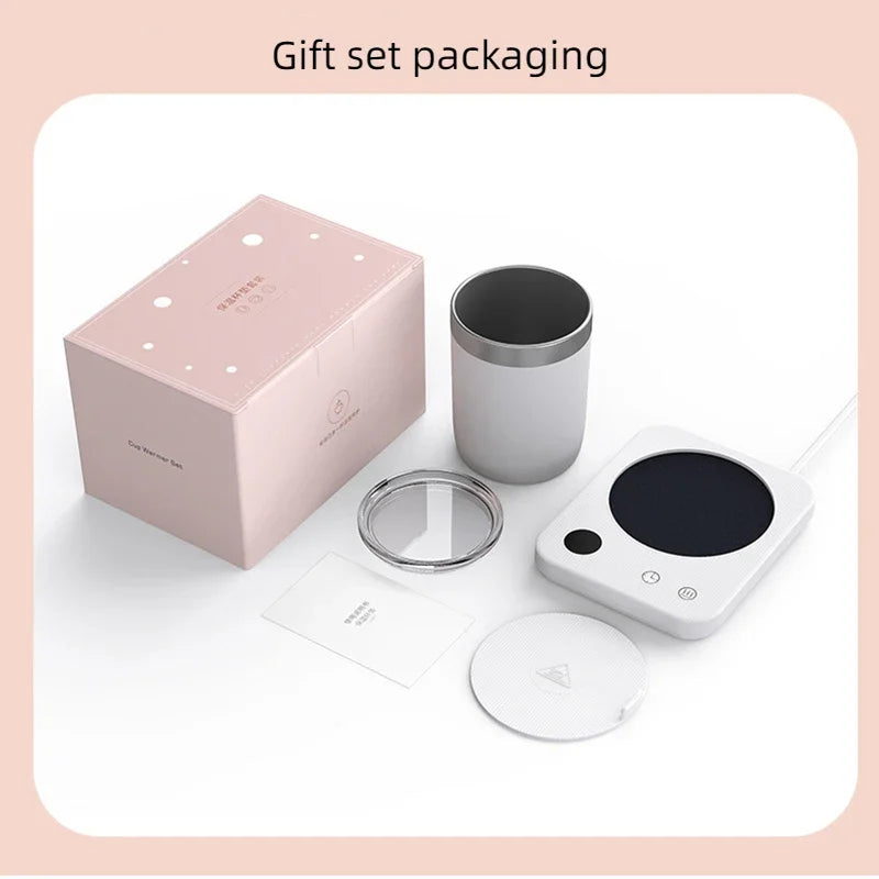 Calentador de Tazas NUEVO - Posavasos Calentador - Temperatura Constante - Placa Caliente Eléctrica - Set para Leche, Té, Agua - Hogar y Oficina - Regalo Perfecto