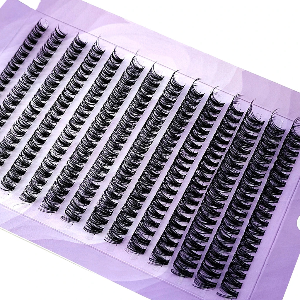 Paquete 280 pestañas mink 3D – extensiones individuales volumen ruso, ultra finas 0.05mm