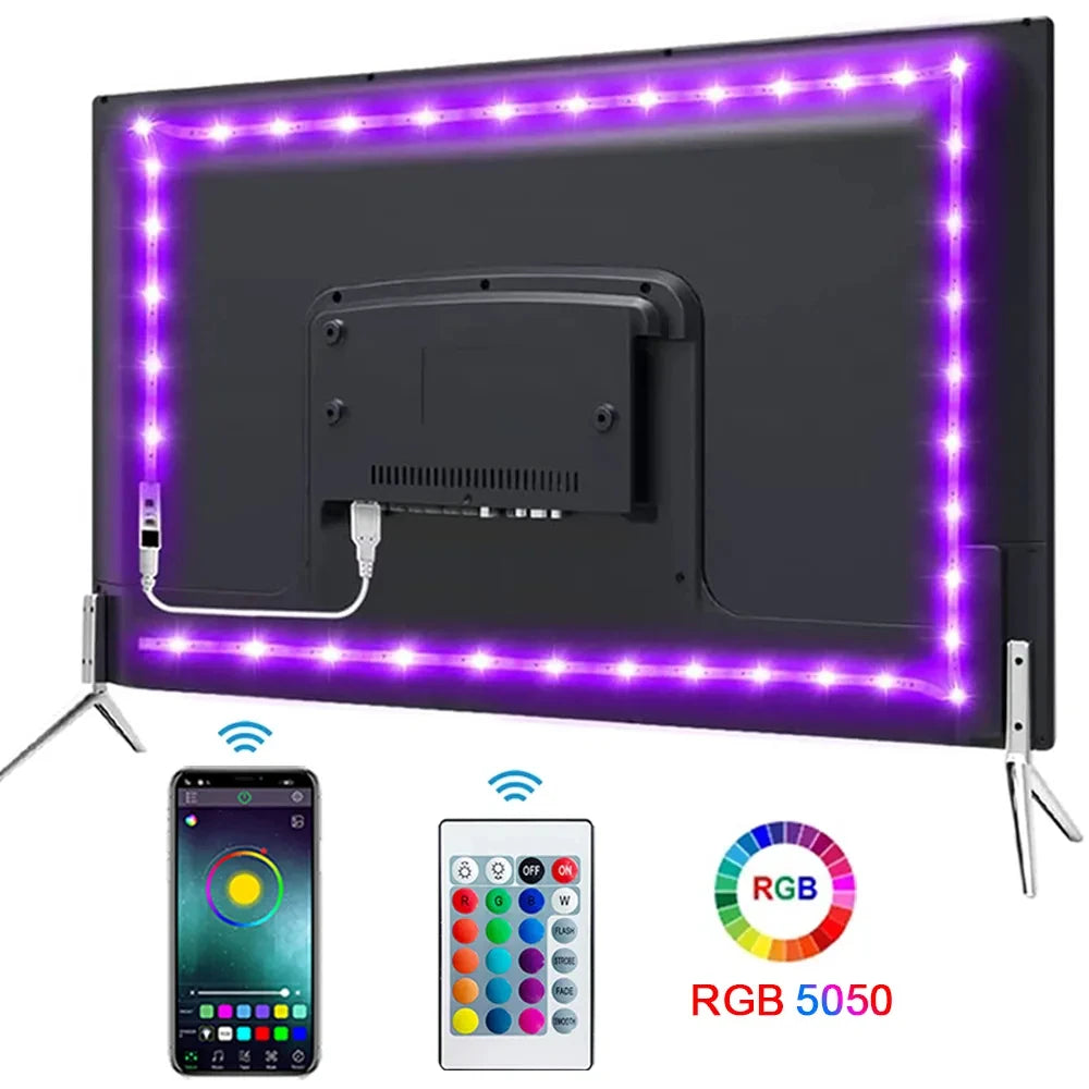 Tira LED Bluetooth SMD 5050 – control remoto APP, flexible y para decoración