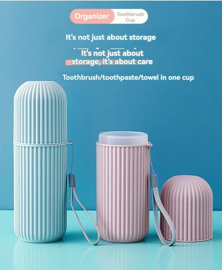 Estuche portátil para cepillo y pasta dental – caja protectora para viaje y camping