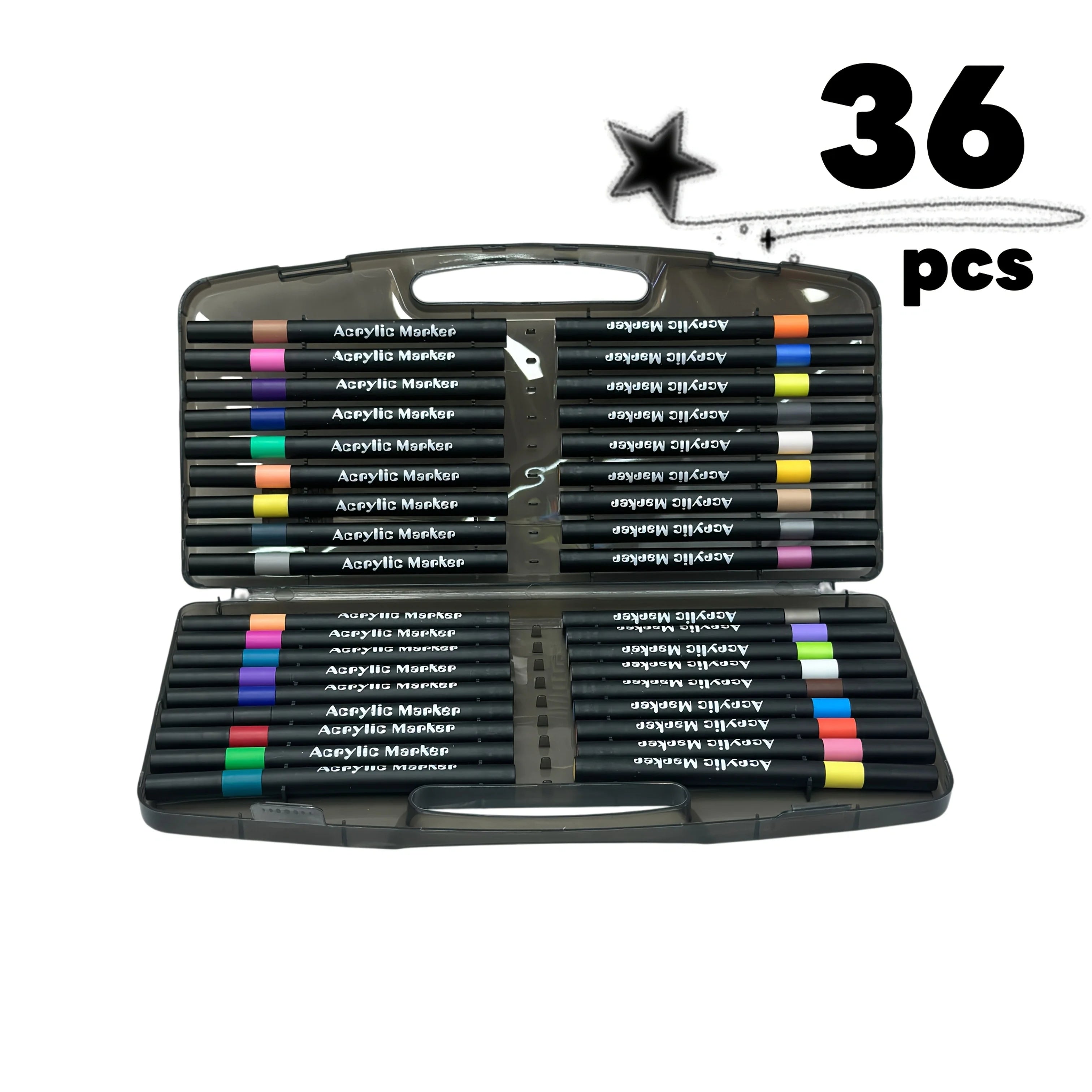 Marcadores acrílicos con punta de pincel suave – colores vibrantes y sin sangrado