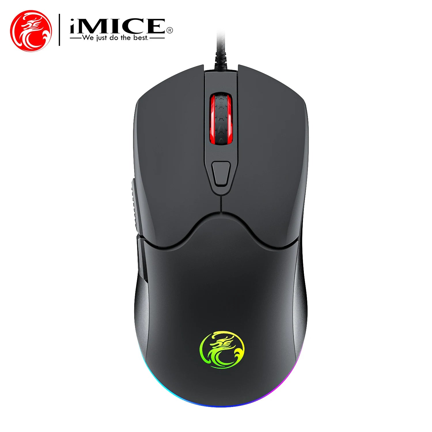Mouse gaming con cable – retroiluminación y DPI ajustable 2400-7200
