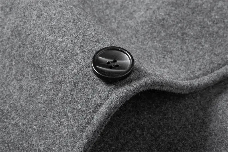 Abrigo de lana mid-length para hombre – estilo casual ejecutivo con onda moderna