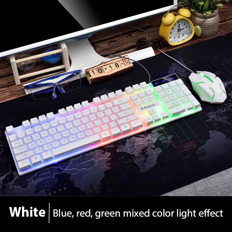 Set teclado y mouse KM320 – resistente al agua y retroiluminado para gaming