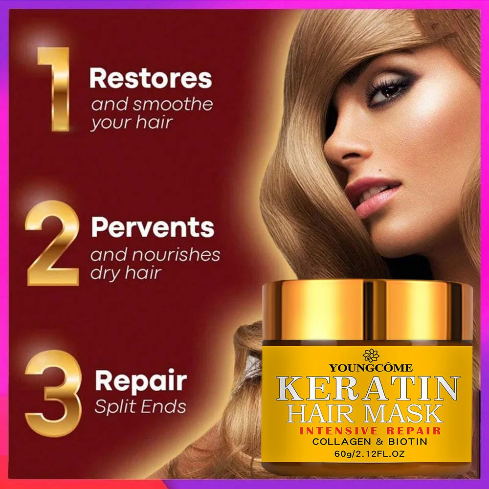 Mascarilla reparadora para cabello – biotina, colágeno y queratina