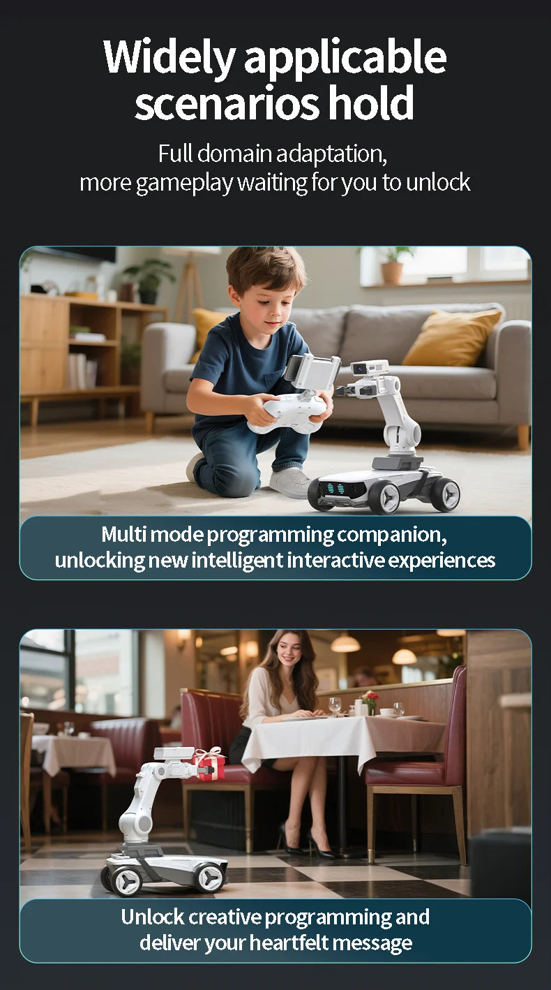 Auto Robot Storm X5 Inteligente RC - Reconocimiento Infrarrojo - Modos Programables - Blanco/Negro - Regalo Educativo para Niños